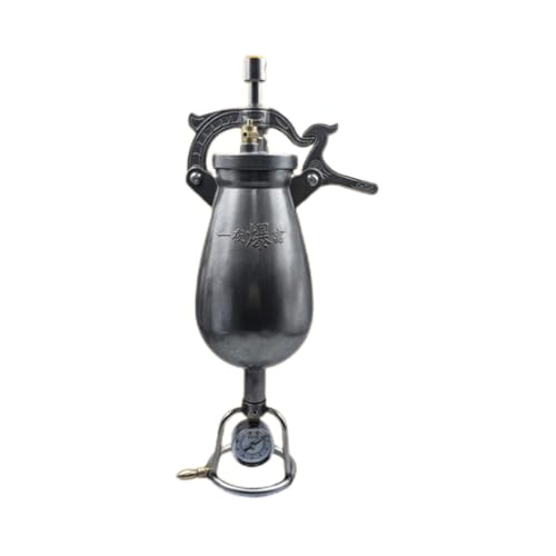 MáQuina De Palomitas De MaíZ Tradicional De AntañO Mini CañóN De Palomitas De MaíZ De Acero Inoxidable Con Manivela Retro, DecoracióN NavideñA(1000ml)