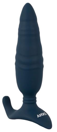 Plug anal vibrant ANOS bleu 4,1 cm pour une insertion sans douleur