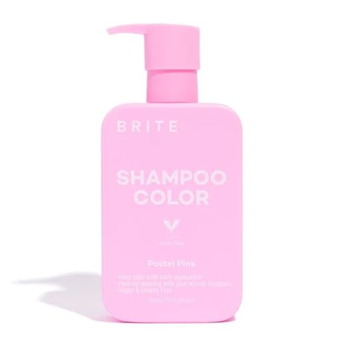 Brite Vegan Shampoo Color | Adds a Pop of Color to Light Blonde or Grey Hair | Nourishing Formula that Gently Tones Cleanses & Conditions (10 Fl Oz)
