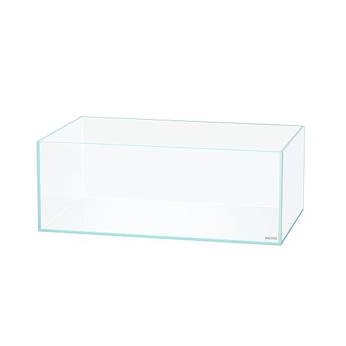 Image of LANDEN 75S 22.1 Gal Shallow Tank, Shallow Fish Tank, Rimless Low Iron Tank, Bookshelf Aquarium W29.5xD17.7xH11 in(75x45x28cm); 8mm Thickness Aquascape Fish Tank, Black Leveling Mat Included
