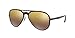 Ray-Ban Unisex Rb4320ch Chromance Aviator Sunglasses, Light Havana/Polarized Purple Mirrored Gold Gradient, 58 mm