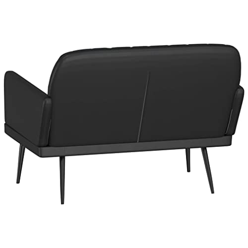 Vidaxl Bench Entryway Hall Dining Dinner Dinette Couch Settee Loveseat Lounge Sofa Bench With Backrest Living Room Furniture Black Faux Leather #TOP4
