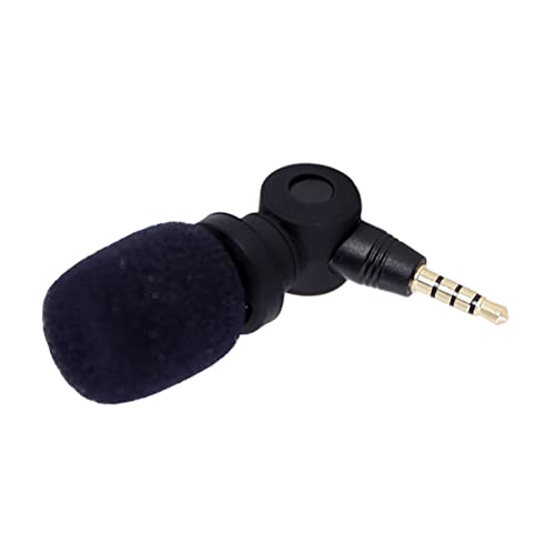 MILISTEN Tomada de 3,5 mm para celular smartphone mini microfone omni-direcional portátil para grava
