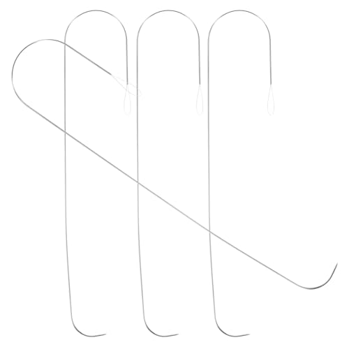 KONTONTY DIY Beading Needles Set 4 Pack Beading Embroidery Tools Portable Bead Threader Large Eye for Jewelry Making