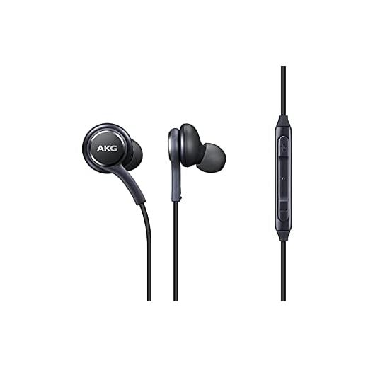 AKG Samsungs Galaxy S8 S8+ Plus officiella hörlurar hörlurar EO-IG955 (ingen detaljhandelsförpackning men levereras i plastfodral eftersom du skulle få dessa hörlurar från en Samsung Galaxy S8 S8+ handlåda)