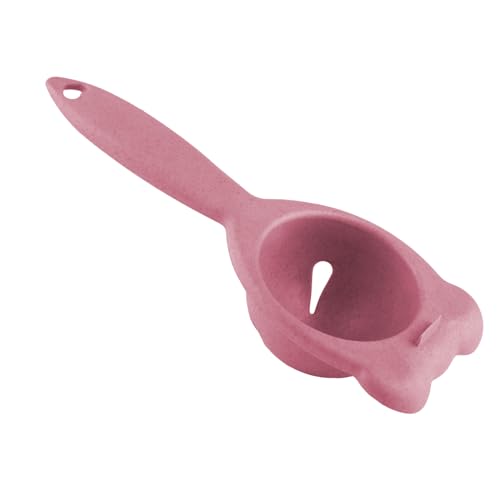 Thyonta Kitchen Baking Eggs Egg White Separator Food Grade Material, Yolk Filter with Slot Design for Breakfast, Home Kitchen, Restaurant（Pink）