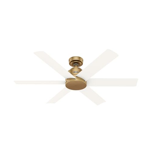 Image of Hunter 52 inch Kennicott Indoor /Outdoor Ceiling Fan, Wall Control, Luxe Gold