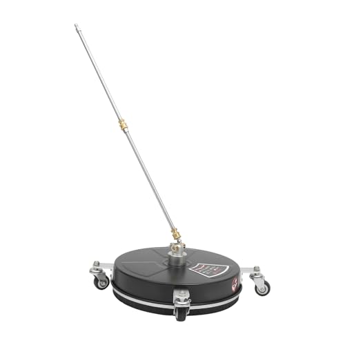 Profi Edelstahl Flächenreiniger 2000PSI, 38cm, 1.8GPM, mobiler Oberflächenreiniger Bodenreiniger für Terrasse, Beton & Gehweg, mit 4 Rädern & 2 Ersatz-Sprühdüsen, Hochdruckreiniger Zubehör