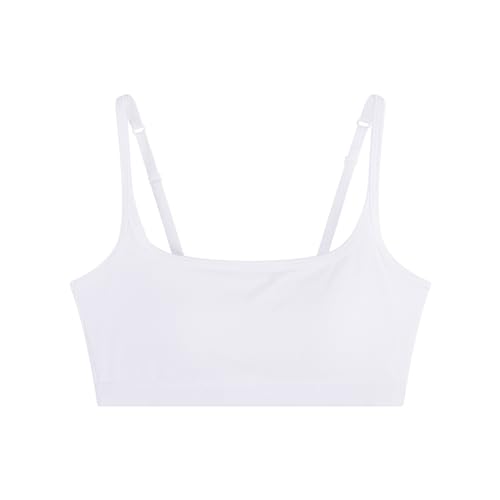 Soporte de garganta sin armadura de encaje clásico cómodo acolchado para entrenamiento físico yoga para mujer clásico cómodo soporte garganta con armazón, 6-blanco, L