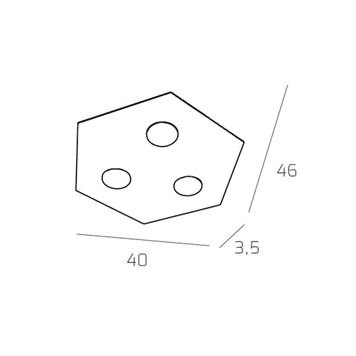 Plafonnier hexagonal pour salon chic TOP LIGHT LED métal moderne - 4