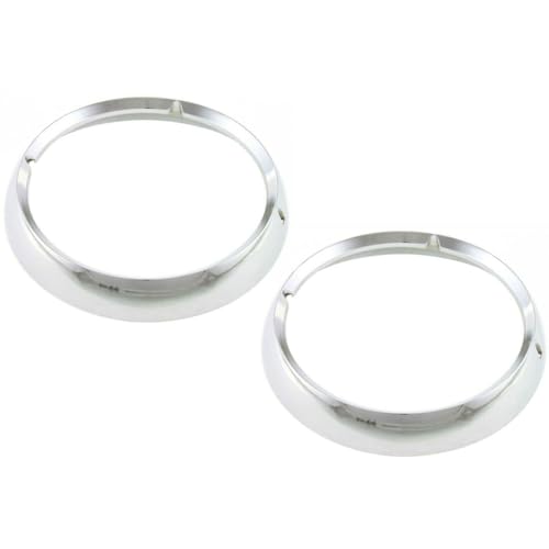 Wangcmcol Headlight Door Set for Jeep for CJ5 1971-1983 for CJ6 1971 1975 for CJ7 1976-1986 for Scrambler 1981-1985 Left & Right 2pc Chrome 10976941 J5460087