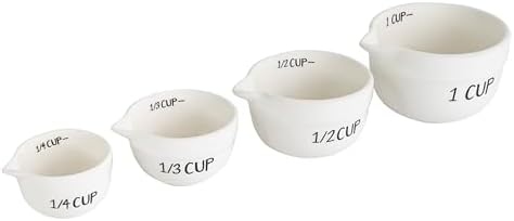 Measuring Cups, Ceramic, Standard Measurements, Set of 4
