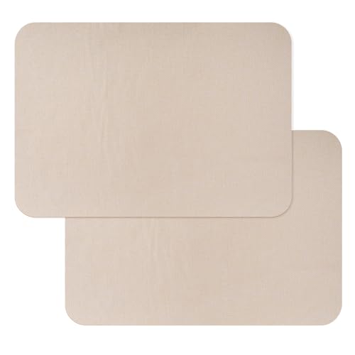 Lusofie 2 Pcs Canvas Repair Patch Self-Adhesive Fabric Repair Patch 11 X 8inch Waterproof Canvas Repair Kit for Sofas, Tents, Furniture, Car Seats, Lounge Chairs, Awnings (White)