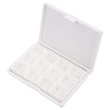 JOINPAYA Praktischer Kunststoff Pigmentbehälter 12 Fächer mit 12 Trenneinsätzen Aquarell Malkasten Aufbewahrungsbox für Künstler und Hobby