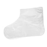 Cabilock 200pcs Disposable Film Foot Covers One-Off Protective Booties for Men and Women Lightweight Plastic Foot Straps for Therapy and Hygiene
