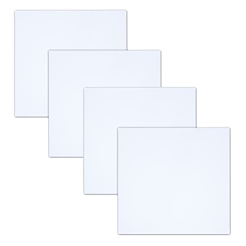 Bulk Blank Car Magnet 12"X12" - .30Mil Flexible, Printable, White Vinyl Surface - Safe On Vehicles, Cuts Easily With Scissors For Diy Craft Projects Great For Commercial Or Marketing Vehicles (4) #TOP7