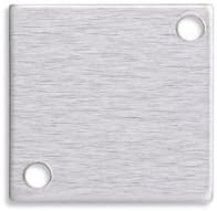 RMP Stamping Blanks, 1 Inch Square with Two Corner Holes, Aluminum 0.063 Inch 14 Ga. - 50 Pack