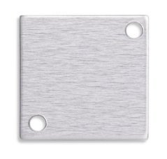 RMP Stamping Blanks, 1 Inch Square with Two Corner Holes, Aluminum 0.063 Inch (14 Ga.) - 50 Pack
