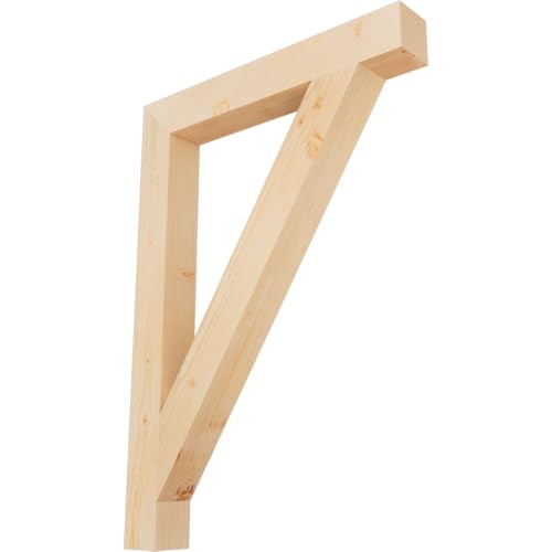 3 1/2"W x 30"D x 42"H Traditional Block Smooth Bracket, Douglas Fir