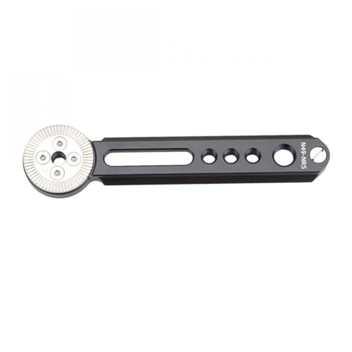 Image of Generic Nitze N49-NR5(5 inches /127mm) Extension Arm Plate NATO Rail to ARRI Rosette Mount w M6 Screw for DSLR Camera Cage EVFs Monitors,Handle, blak