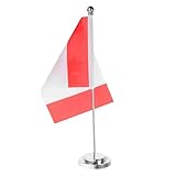 PACKOVE Kleiner Kanadische Flagge Tischflagge aus Polyester mit Einzigartigem Ahornblatt Design Einfache Reinigung Wiederverwendbar für Büro Restaurant und Hotels