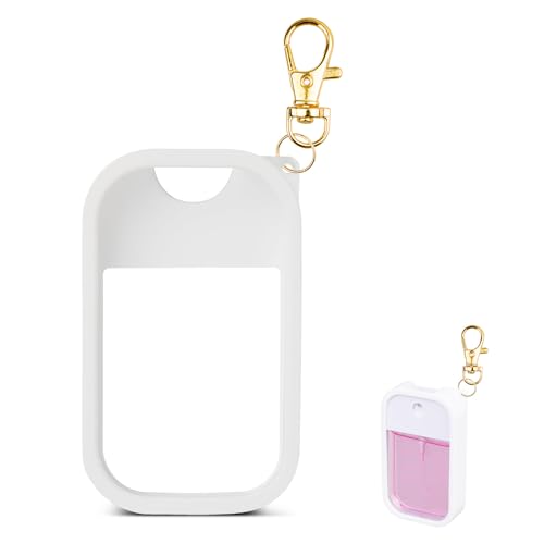 VANEST Silicone Case Compatible with Touchland Hand Sanitizer Spray, Protective Case with Keychain for Spray 1 fl oz