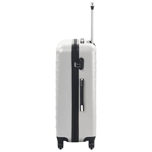 Travel Safely with 3-Piece Hardcase Trolley Set, Durable ABS Material, Secure Locks, Bright Silver4