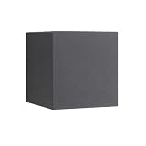 M Ledme - Aplique de pared Negro exterior/interior LED 6W, 3000k Blanco cálido, haz de luz ajustable, IP54 Impermeable, ideal iluminación para Exterior, Jardín, Terraza, Patio, LM6182