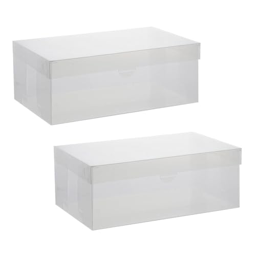 2面オープン型透明シューズボックス