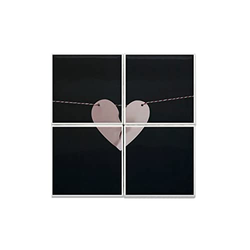 Carreaux céramique cœur rose pour une déco murale salon moderne