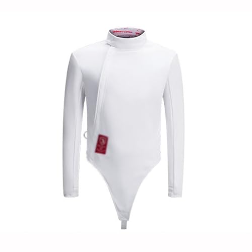 SATRJT 350N Chaqueta de Esgrima Traje Protector de Entrenamiento de Esgrima Uniforme de Tela Resistente a Las Puñaladas(White(left),34 EU)