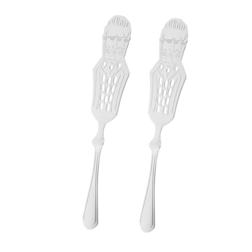 HEALLILY 2pezzi Cucchiaio Acciaio Inossidabile Per Assenzio Per Filtrare e Servire Cocktail Casa e Bar Utensile Versatile Per Preparare Assenzio Con Facilità