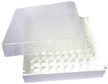 PPP2-100 2" Polypropylene Cryogenic Freezer Storage Box with 100-Cell Divider