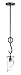 Maxim 27609CLCHB Citadel Bold Metal Hook with Clear Piastra Glass Mini Pendant, 1-Light 60 Watt, 22"H x 5"W, Chestnut Bronze