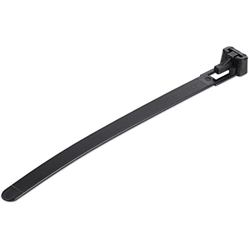 Fascette Fermacavo Riutilizzabili Da 12 Cm -Fascette Di Nylon Per Interni/Esterni, 100 Pezzi - Nero (Cbmztrb5Bk)