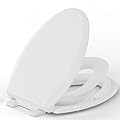 Toilet Seat With Toddler Seat Built in, ELONGATED, Slow-Close, Potty Training Toilet Seat For Kids, Easy To Install And Clean, Toddler Toilet Seat Attachment, Never Loosen, White, Oval(18.5")