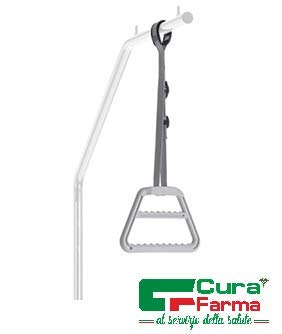 Cura Farma Alzamalati Da Terra Per Disabili E Anziani, Asta Sollevamalati Dotato Di Piantana Con Resistente Struttura Tubolare In Acciaio Rinforzato E Maniglia Con Cinghia Regolabile – Orginale