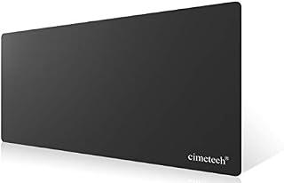 cimetech Gaming Mouse Mat XXL (645x315x1mm) Comfortable Superfine Fiber Desktop Extended Large Mouse Pad Waterproof Keyboard Mat with Non-Slip Base, Smooth Surface for Computer and Desk-Black