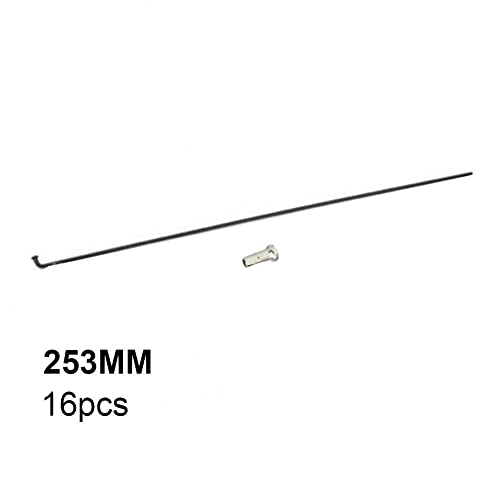 Rayons de vélo de montagne VTT 16 pièces acier 253 mm avec capuchons