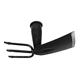 TEHAUX Dual Gartenwerkzeug Handhacke Und Rechen Für Effektives Entfernen Von...