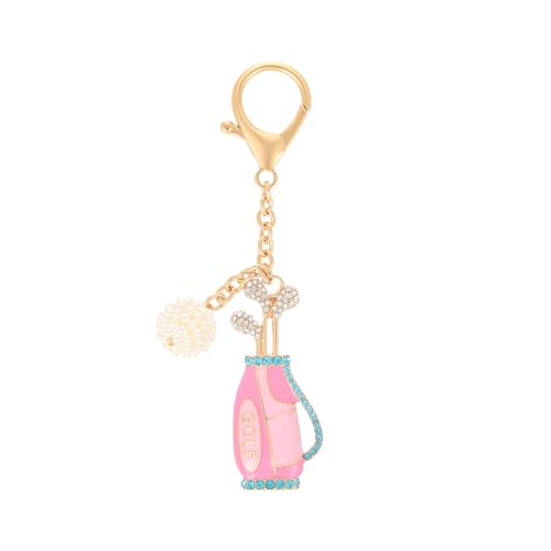 Madison Tyler Golf Cute Keychains for Women | Pink Bag Charms for Handbags | Gold Plated Purse Charms for Handbags Trendy
