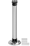 Boat Grill Pedestal Mount for Rectangular Grill or Single Table,Marine Boat Barbecue Grill Mount Base Double Lock Stowable for Swim Platform on Pontoon/Sailboat/Deckboat,Marine Grill Accessories