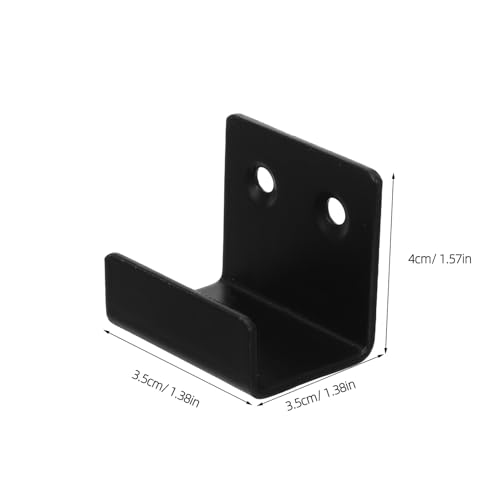 Gancho resistente sin taladro de acero inoxidable negro y soporte para azulejos 3