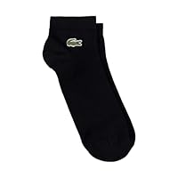 Lacoste Men's 3 Pack Ankle Socks, Black, US Size 5-9 UK