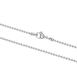 Adabele Collar de cadena de acero inoxidable quirúrgico de grado 304 de 1,2 mm, 1,5 mm, 2 mm, 3 mm, 4 mm, 18, 20, 22, resistente al deslustre, hipoalergénico para mujeres y hombres, 22 Inch - 2pcs