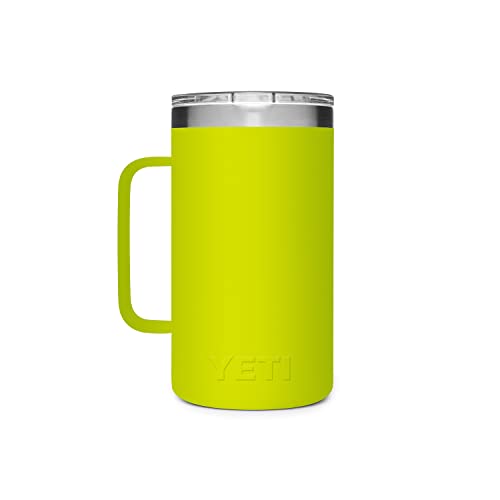 Image of YETI Rambler 24 oz Mug, Vacuum Insulated, Stainless Steel with MagSlider Lid, Chartreuse