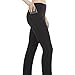 Energy Zone Women's Cotton Stretch Pocket Yoga Pants, Deep Black, X-Large