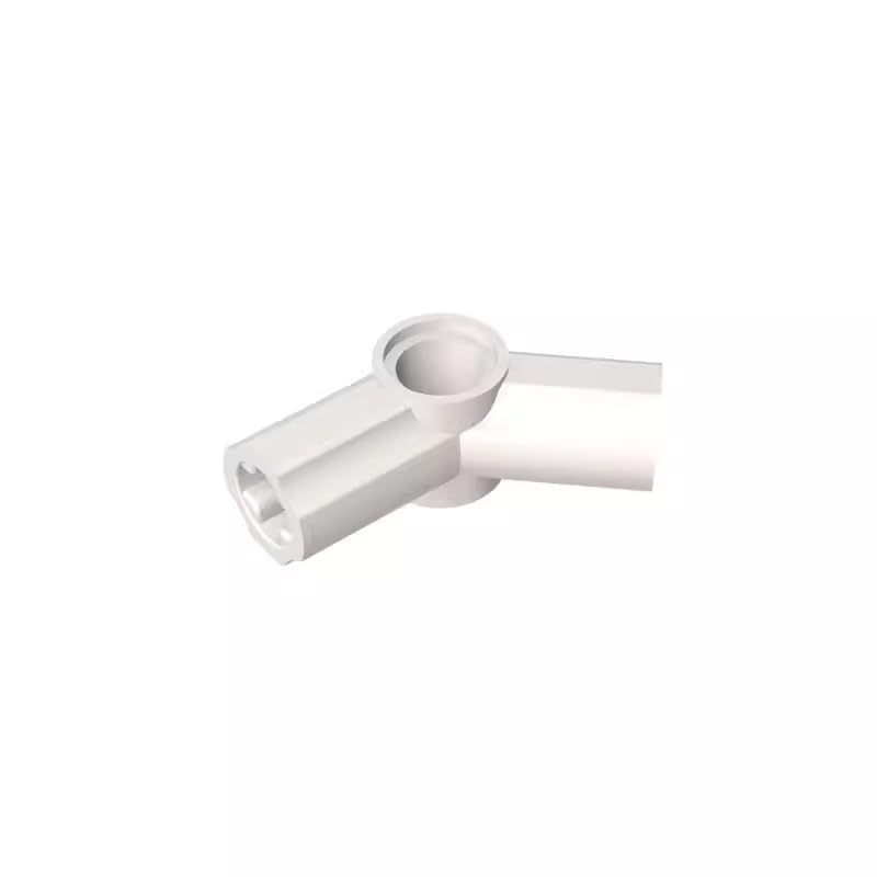 Gobricks GDS-919 Technic Axle and Pin Connector Angled #4-135° 50PCS Compatible with Lego Toy 32192 421610 4210688 DIY Parts and MOC Components for Major Brick Brands Color:White 1