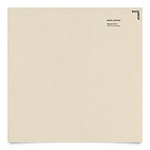 BACKDROP | Premium Interior Paint | Large Adhesive Paint Swatch | MOOD LIGHTING - Soft, Neutral Yellow-Beige | 12" x 12" Color Sample