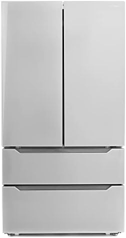 COSMO FDR225RHSS 36 in 22.5 cu. ft. 4-Door French Door Refrigerator with Recessed Handle in Stainless Steel, Counter Depth